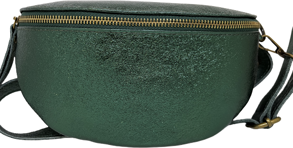 Noir leather phonebag Vert
