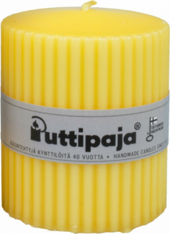 Puttipaja Keltainen vekkikynttilä 8 cm
