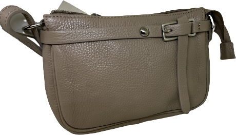 Cross body nahkainen pikkulaukku Beige