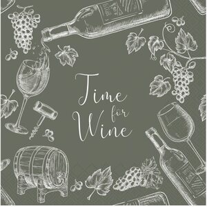 Ib Laursen paperiservetti Time for Wine