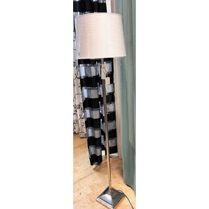 Lene Bjerre design hopeanvärinen jalkalamppu