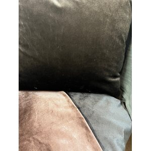 Svanefors ruskeanharmaa samettinen tyynynpäällinen