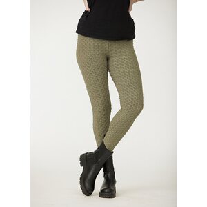 Ze-Ze naisten kuviokudotut legginsit Tuja, taupe