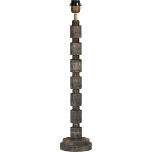 Svanefors harmaa puinen pöytävalaisin William, 58 cm