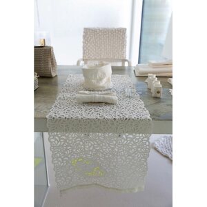 Arte Pura harmaa /beige pitsikaitaliina, 50 * 120 cm