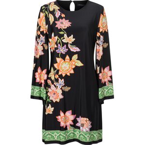 Ana Alcazar mustapohjainen mekko kukkakuvioilla