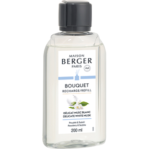 Maison Berger huonetuoksun täyttöpullo Delicate white musc - hienostunut valkoinen myski