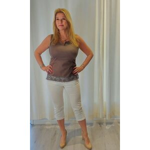 Muotitorppa Tekstiilinahkatoppi, beige